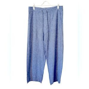 FREE Westport Linen Blend High Rise Wide Leg‎ Pant, Size Large